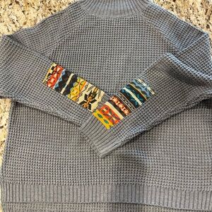 Emery Rose Gray Knit Sweater size small